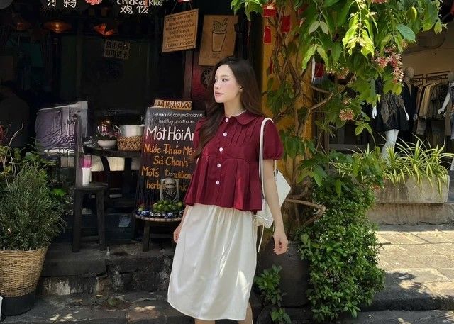 Chân váy midi diện đi làm hay đi chơi đều xinh
